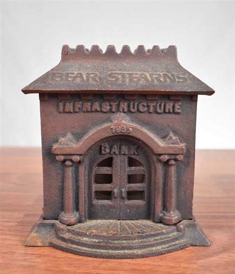 Bear Stearns Cast Iron Coin Bank