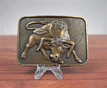 Vintage Dow Bull Belt Buckle