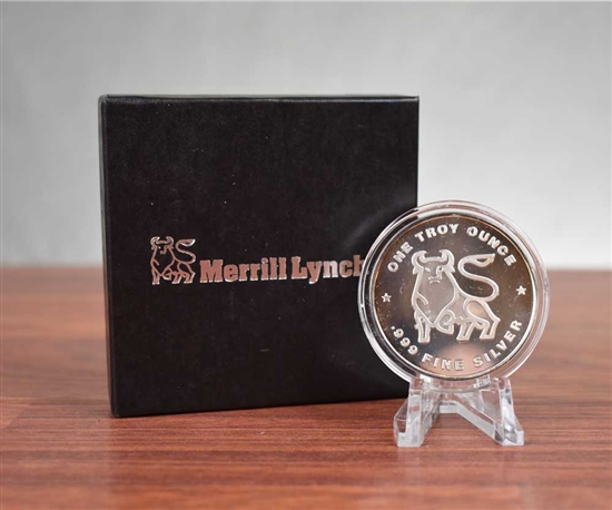 Merrill Lynch Bull Silver Coin - 1 Troy Oz