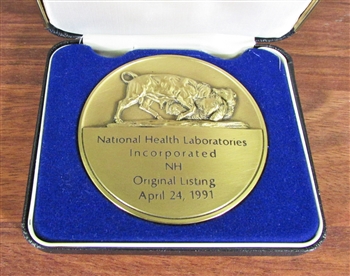 National Health Labs NYSE IPO Medallion - Coin