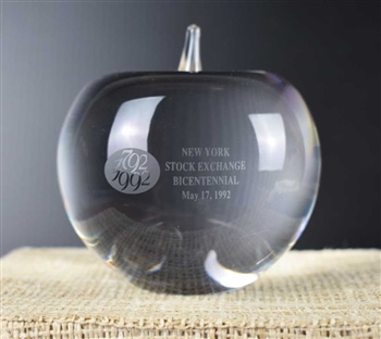NYSE Bicentennial Crystal Apple by Tiffany & Co