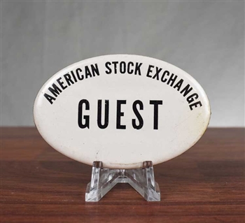 Vintage American Stock Exchange Badge - Guest