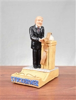 Vintage Stock Broker with Ticker Business Card Holder