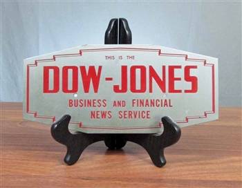 Vintage Dow Jones Metal Sign