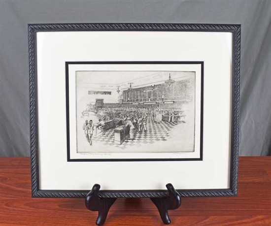 Chicago Midwest Stock Exchange Etching by Hagerman