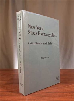 New York Stock Exchange Constitution & Rules 1998