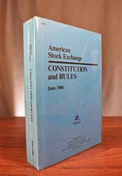 American  Stock Exchange Constitution & Rules 1986