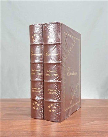 Eisenhower by Stephen Ambrose - Easton Press - 2 Vol Set - Mint