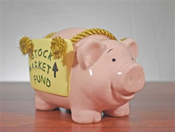 Stock Market Fund Piggy Bank