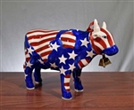 American Flag Bull Coin Bank - Vintage