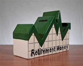 Retirement Money Graph Coin Bank - Vintage