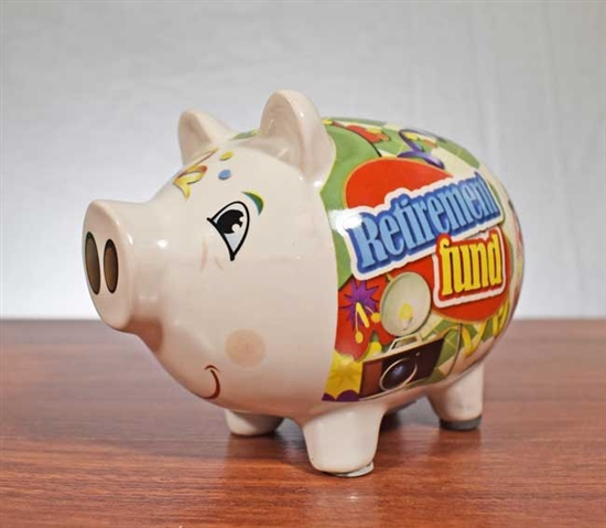 Retirement Fund Piggy Bank - Vintage