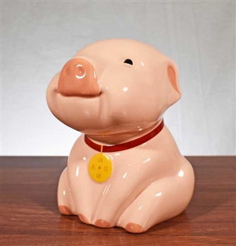 Wells Fargo "Year of the Pig" Coin Bank - Vintage Bank