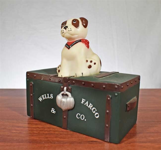 Wells Fargo "Jack the Dog" Coin Bank - Vintage Bank