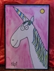 Kepi Ghoulie - Unicorn Framed Watercolor