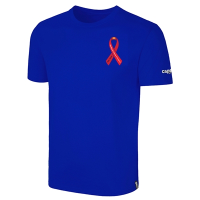 Cotton Tee Shirt with Covid-19 Red Ribbon Logo