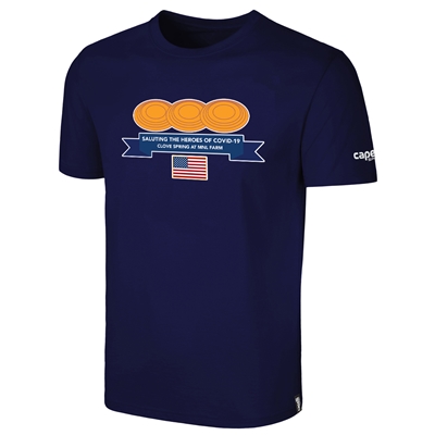 Cotton Tee Shirt with Covid-19 EMS & Flag Logo