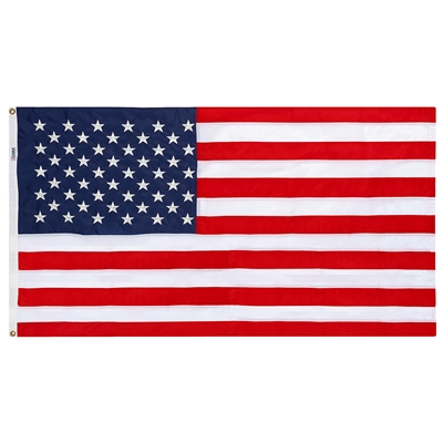 5' x 9.5' Cotton Casket Flag, In Box - Made in USA