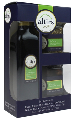 Combination Pack Olive Oil, Za'atar and Black Olives