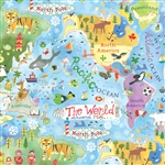 World Map Gift Wrap