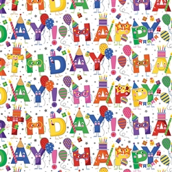 Birthday Characters Gift Wrap