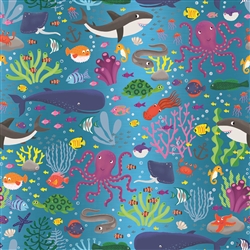 Under The Sea Metallic Highlight Wholesale Packaging Gift Wrap