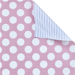 Pastel Pink And Pastel Blue Dot Reversible Gift Wrap