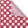 Red Dot And Stripe Reversible Gift Wrap