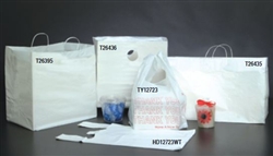 White Poly Carry Out Bags