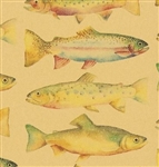 Rainbow Trout Fish Kraft Gift Wrap