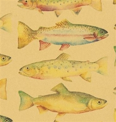 Rainbow Trout Fish Kraft Gift Wrap
