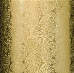 Gold Foil Embossed Paisley Gift Wrap