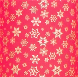 Red Gold Snowflakes Wholesale Gift Wrap