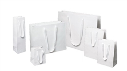 White Twill Handle Shopping Bags
