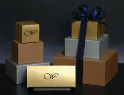 Metallic Copper Solid Tint Gift Boxes