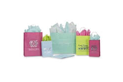 Matte Tints On White Wholesale Shopping Bags