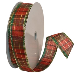 Splendor Red Wire-Edge Ribbon