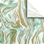 Marbleized Mint Designer Wholesale Packaging Tissue
