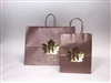 Metallic Rose Gold Tint On Kraft Shopping Bag