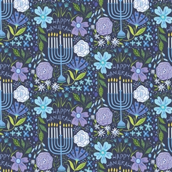 Floral Menorah Wholesale Packaging Gift Wrap