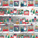 Christmas Train Metallic Silver Highlight Wholesale Packaging Gift Wrap