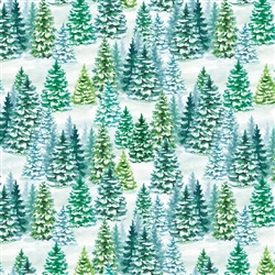 Snowey Trees Pearl Highlight Wholesale Packaging Gift Wrap