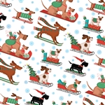 Sleigh Dogs Metallic Highlight Wholesale Packaging Gift Wrap