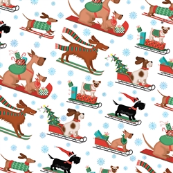 Sleigh Dogs Metallic Highlight Wholesale Packaging Gift Wrap