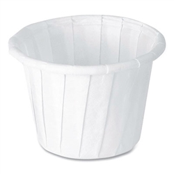 SOLO Paper Portion Cups, 1 oz, White, 250/Bag, 20 Bags/bx