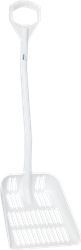 Ergonomic shovel with drain holes, White