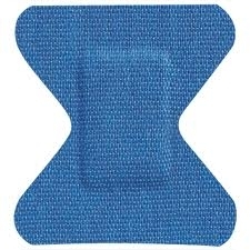 Metal Detectable Hi-Vis Blue Finger Tip Bandage 25/bx
