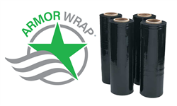 Revolution Armor Wrap Stretch Film 18"x1500', 80 Gauge Black 4/cs