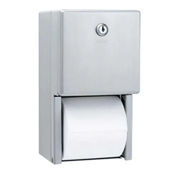 Bobrick Tissue Paper Dispenser 2 Rolls Stainless Steel