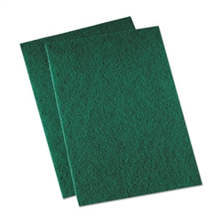 Boardwalk Medium-Duty Scouring Pad, 6 x 9, Green, 20/Carton